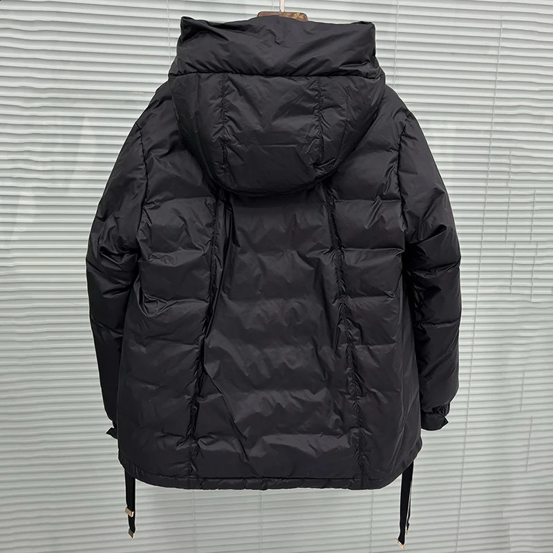 Schinteon Womens 90 White Duck down Jacket Casual Loose Oversize Autumn Winter Outwear with Hood Top Quality Coat 251022