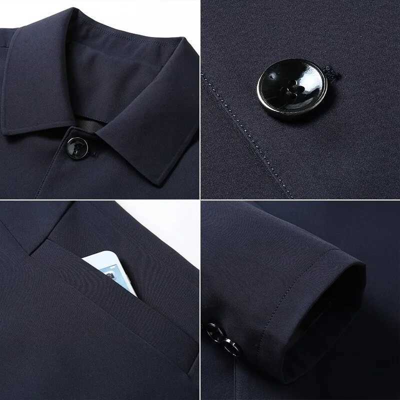 Quality Mens Business Casual Jacket Fashion Men Office Jacket Dress Coat Spring Autumn Solid Brand Mens Coat W251023