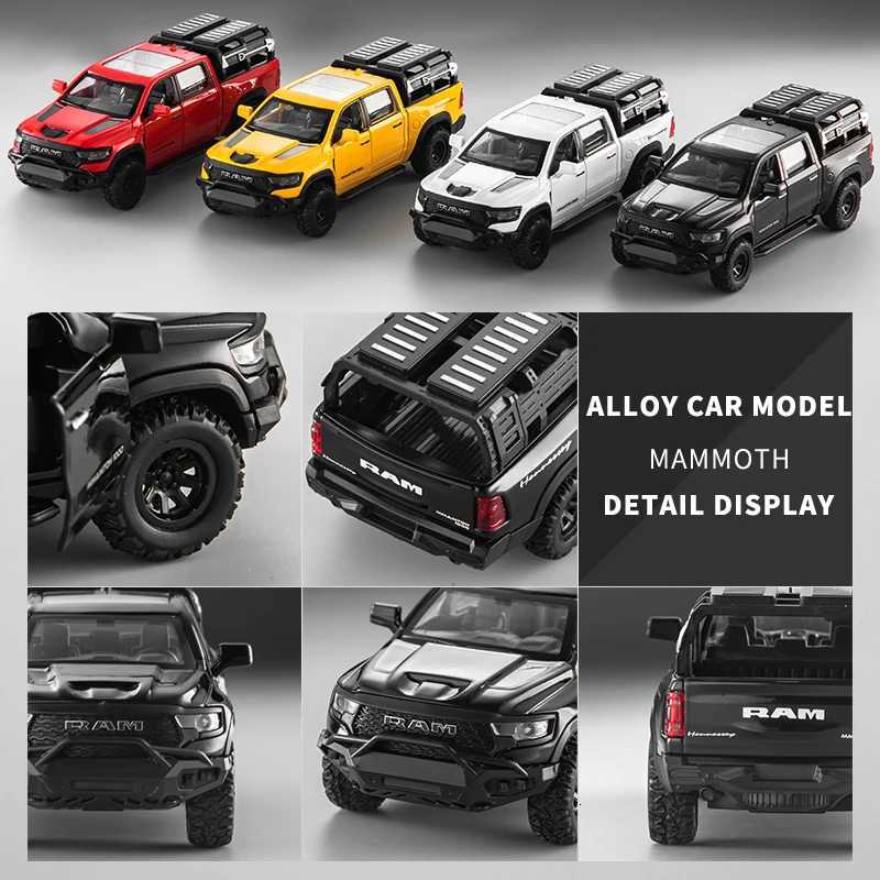 132 Diecast Metal simulation Mammoth Alloy model car sound light boys toy gift Offroad vehicle Collection model carT251023