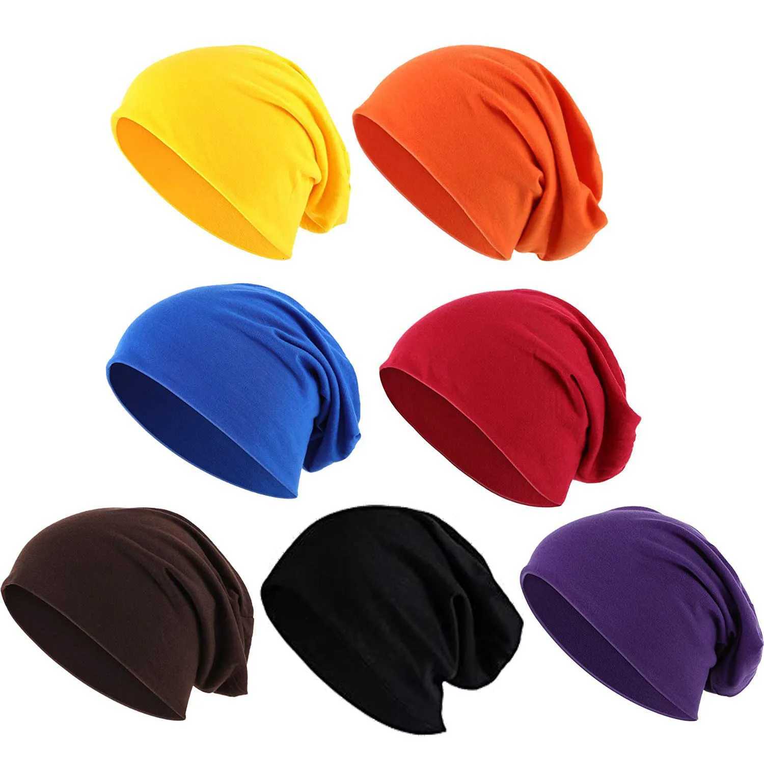 Summer Cotton Slouchy Beanie HipHop Soft Running Dwarf Hats Confinement Chemo Caps for Women Men Ski Baggy Beanies SkulliesXJ251023