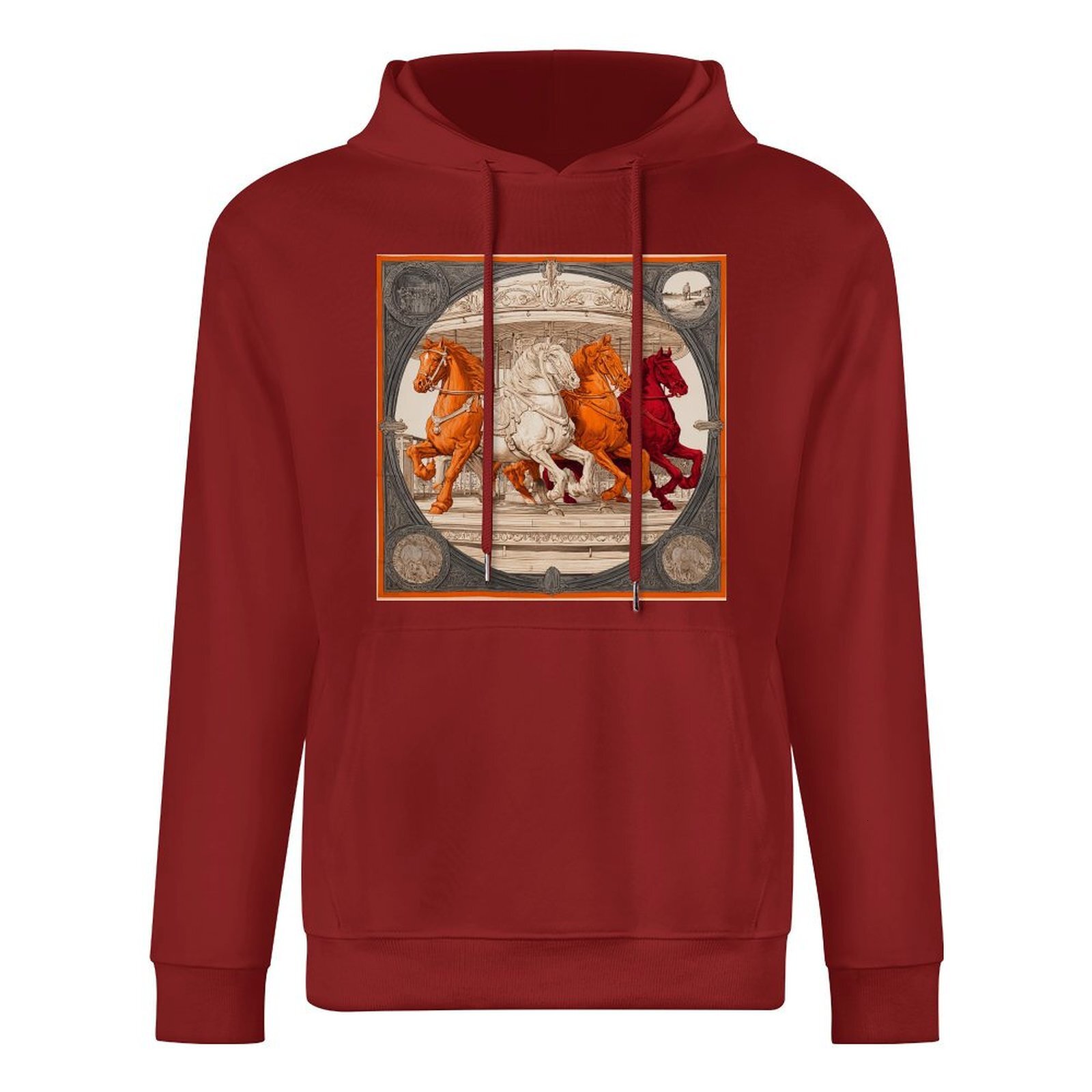 H Designer Fall Winter Hoodie Luxury Horse Print Design Unisex Long Sleeve Streetwear Hip Hop Oversized Fit Hoodie Men's Fashion Apparel H25