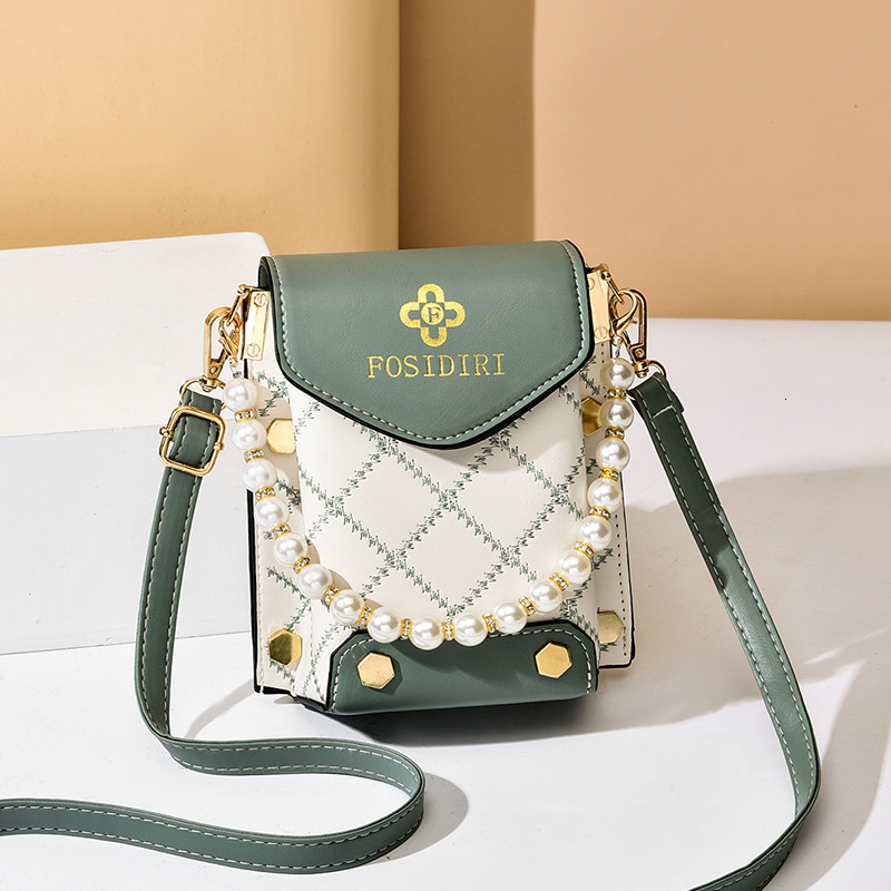 Luxury Brand Designer Bag New Trendy Single Shoulder Crossbody Korean Style Pearl Handbag Fashion Simple Sweet Women's Bag Phone Bag