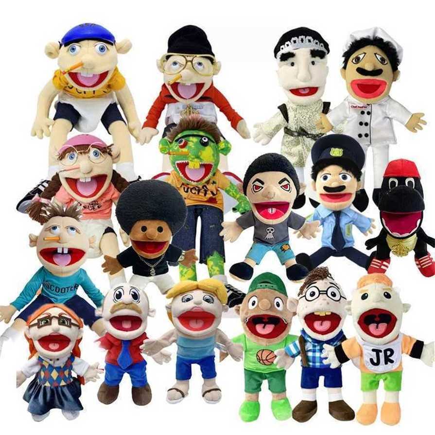 Hand Toy Jeffys Zombie Boy Brinquedo Kawaii Stuffed Animal Jeffy Puppet Family Real Sml Doll Birthday Gift Free shipping