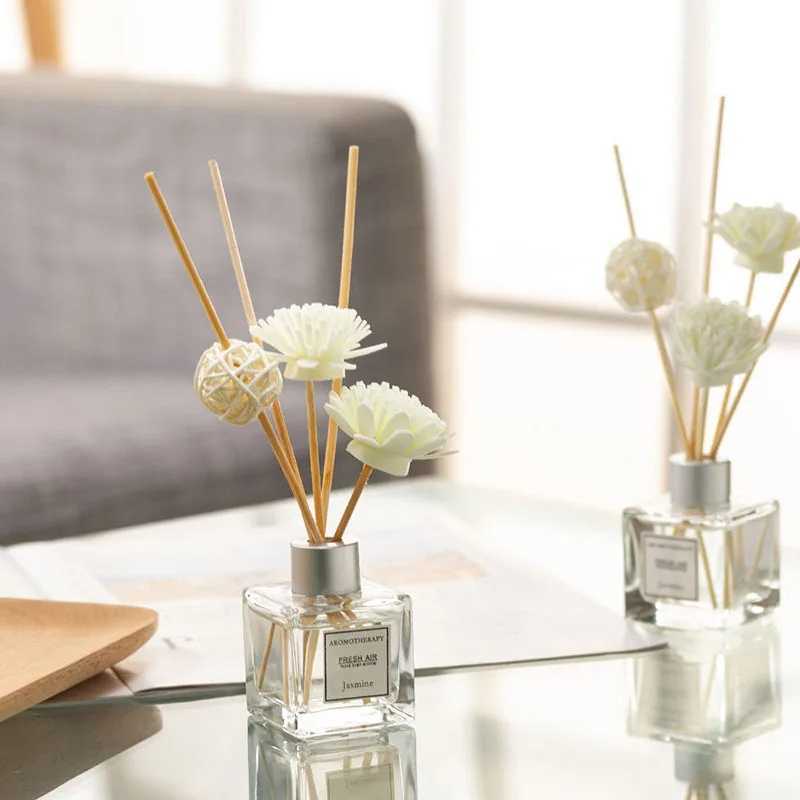 Y 50ml Difuser Essential Oil Rattan Dried Flowers Reed Diffusers He Hotel Bedro Aratherapy Toilet Freshen Fragrance Y251023