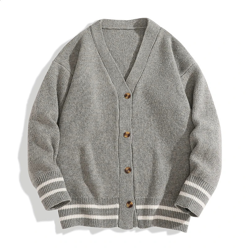 Cardigan Men Sutumn Winter Knitted Sweater Jacket Long Sleeve Casual V Neck Man Cardigans Fashion Streetwear Clothing Top 251023
