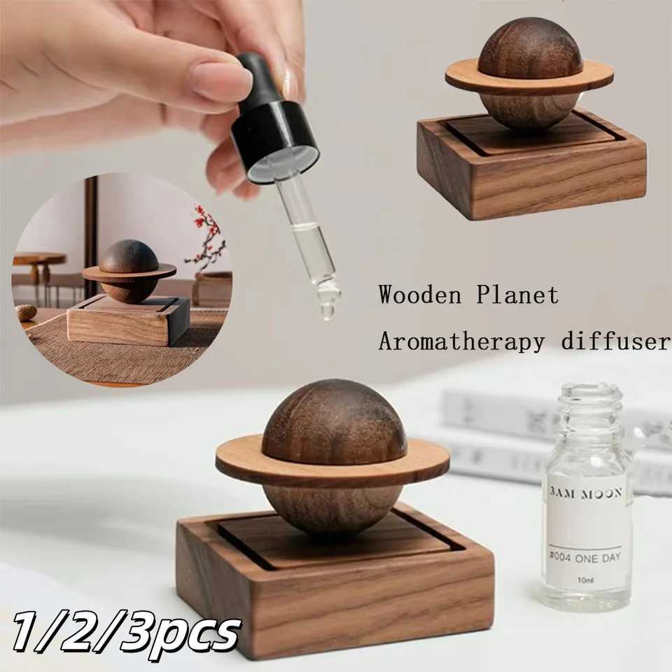 123pcs Wood Scent No Essential Oil Diffuser Jupiter Shape Fresh Air For He Off Car Yoga Desktop Decoration Holiday Gifts Y251023