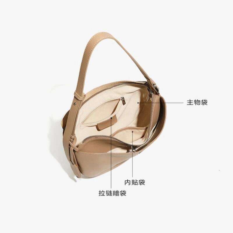 Fashion Designer Genuine Leather Saddle Women's Shoulder Bag High-End Simple Lock Half Moon Women Underarm Handbag Dropshipping Mdng251023