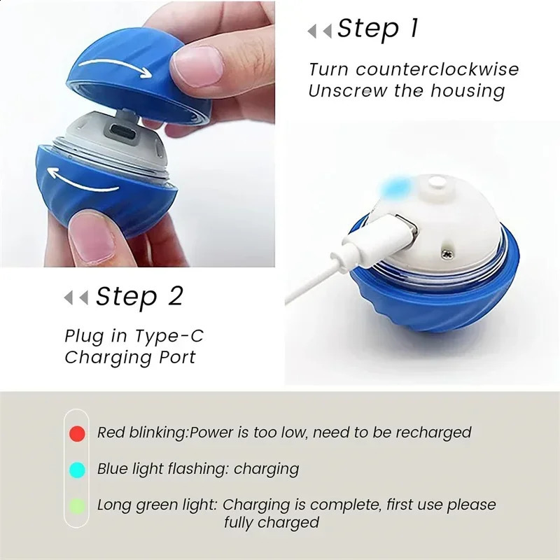 Smart Dog Toy Ball Electronic Interactive Pet Toy Moving Ball USB Automatic Moving Bouncing for Puppy Birthday Gift Cat Products 251022