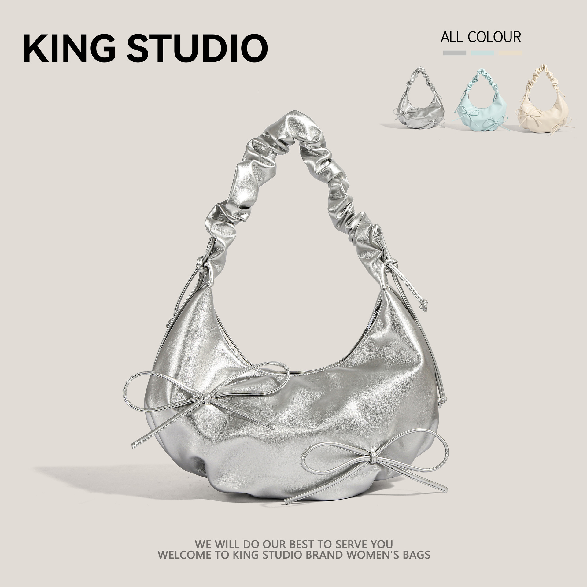 Luxury Brand Designer Bag Niche Design Pleated Strap Bowknot Shoulder Bag Cloud Bag For Women 2025 New Trend High-Quality Texture Underarm Bag