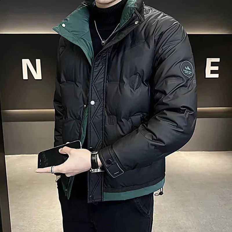 Mens Down Jacket Winter Trend Highend Warm White Duck Down Patchwork Clothes Winter Mens Coat Windproof Slim Tops 251023