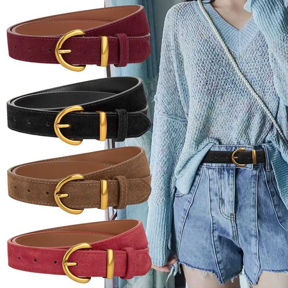 Women Suede Leather Belt Casual Versatile Business Waist Strap Trendy Pin Buckle Waistband Luxury DesignXJ251023