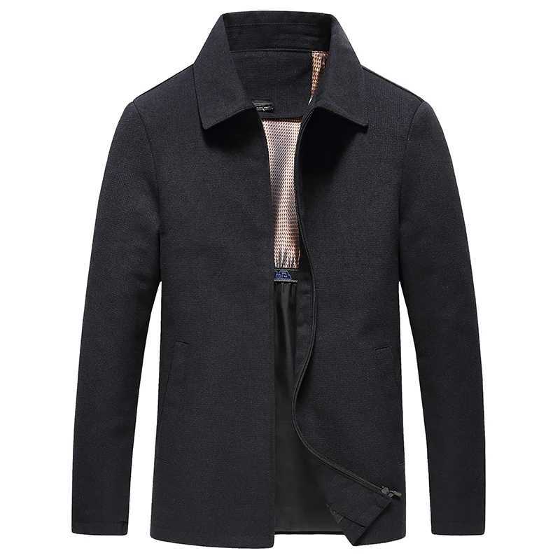 High Quality New Brand Casual Fashion Lapel Autumn Winter Mens Coat 2025 Men Clothing Fashion Jacket Solid Classic Windbreaker W251023