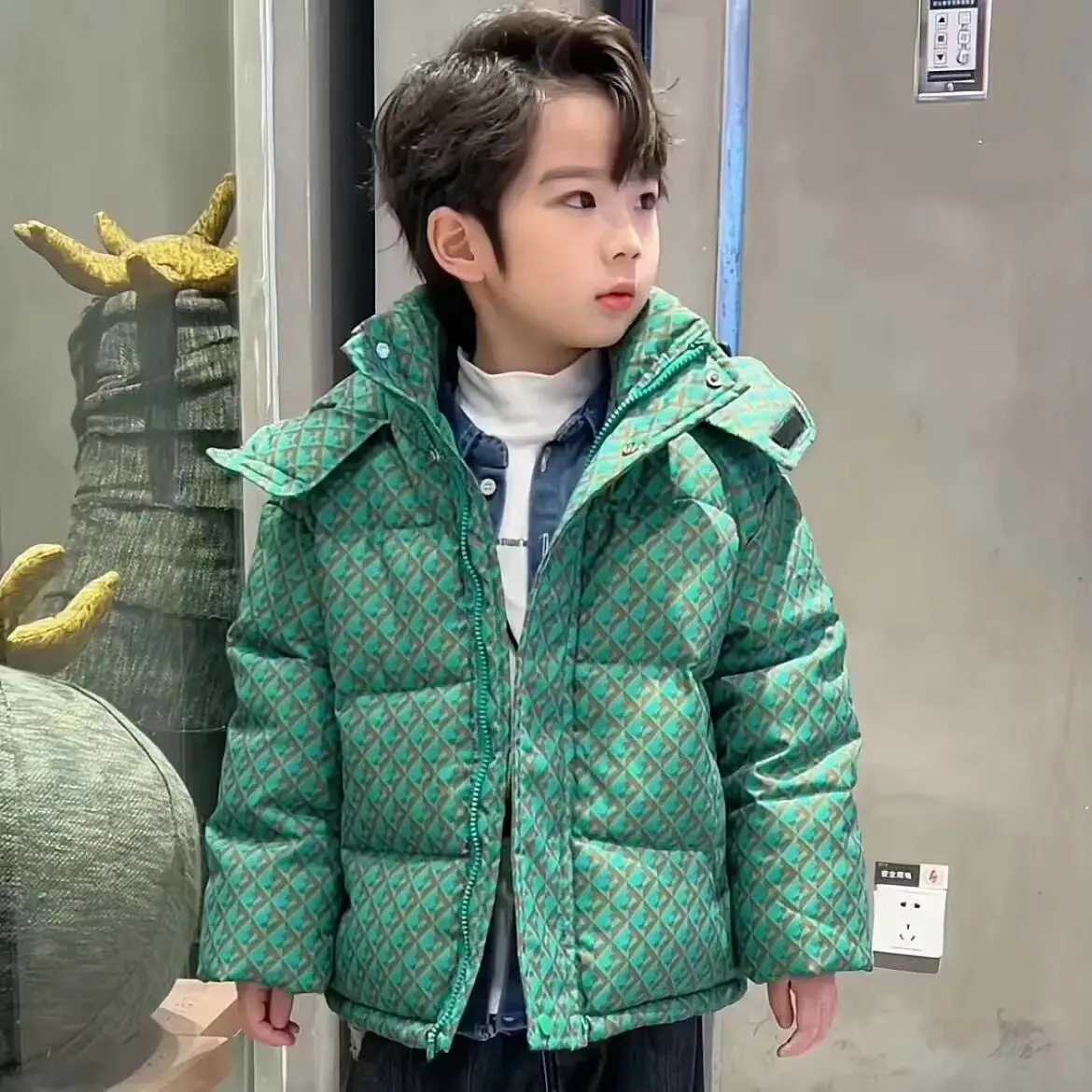 Winter Kids Jacket Coat For Little Boys Age 212 Years Children Hooded Outerwear Girl Baby Warm Down Padded Jacket Y251023