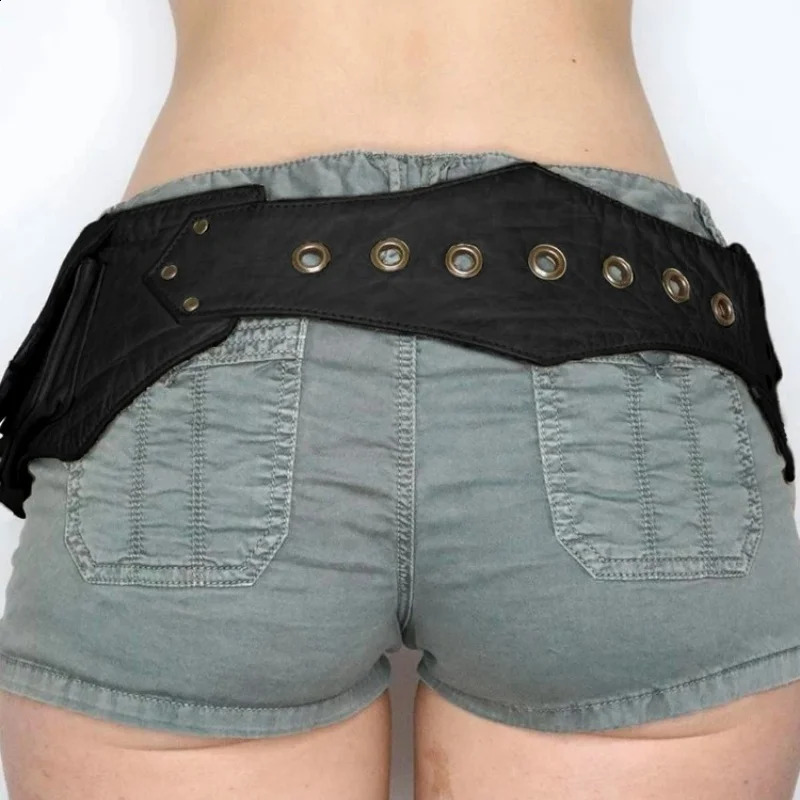 Belt Y2K Vintage Big Pockets Pu Leather Belt Y2K Safari Style Women Outdoor Fashion Skirts Jeans Trouser Decorative Waistband 251013