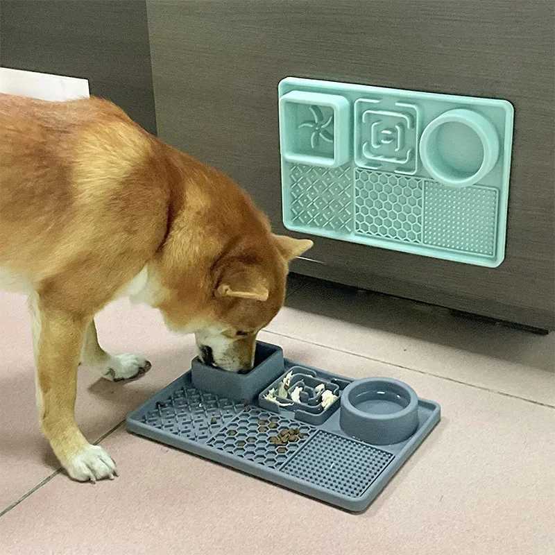 Silicone Dog Licking Mat Pet Slow Feeder With Suction Cup Dog Slow Feeding Pad Yogurt Peanut Food Placemat Dog Accessories Y251023