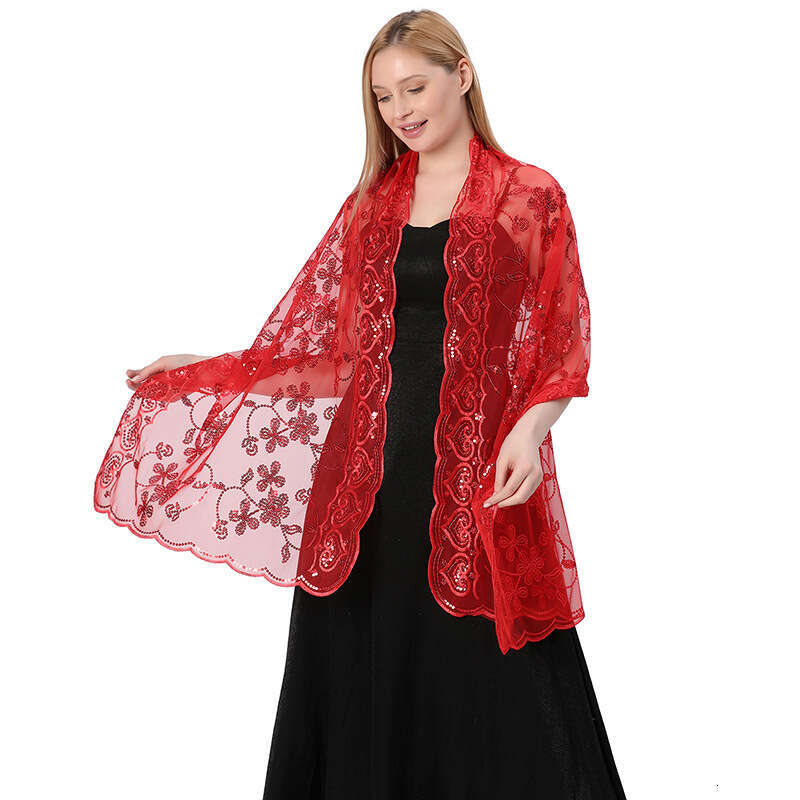 Hot-Selling New Sequin Wedding Evening Dress Cheongsam Bride Bridesmaid Shawl Scarf for Women
