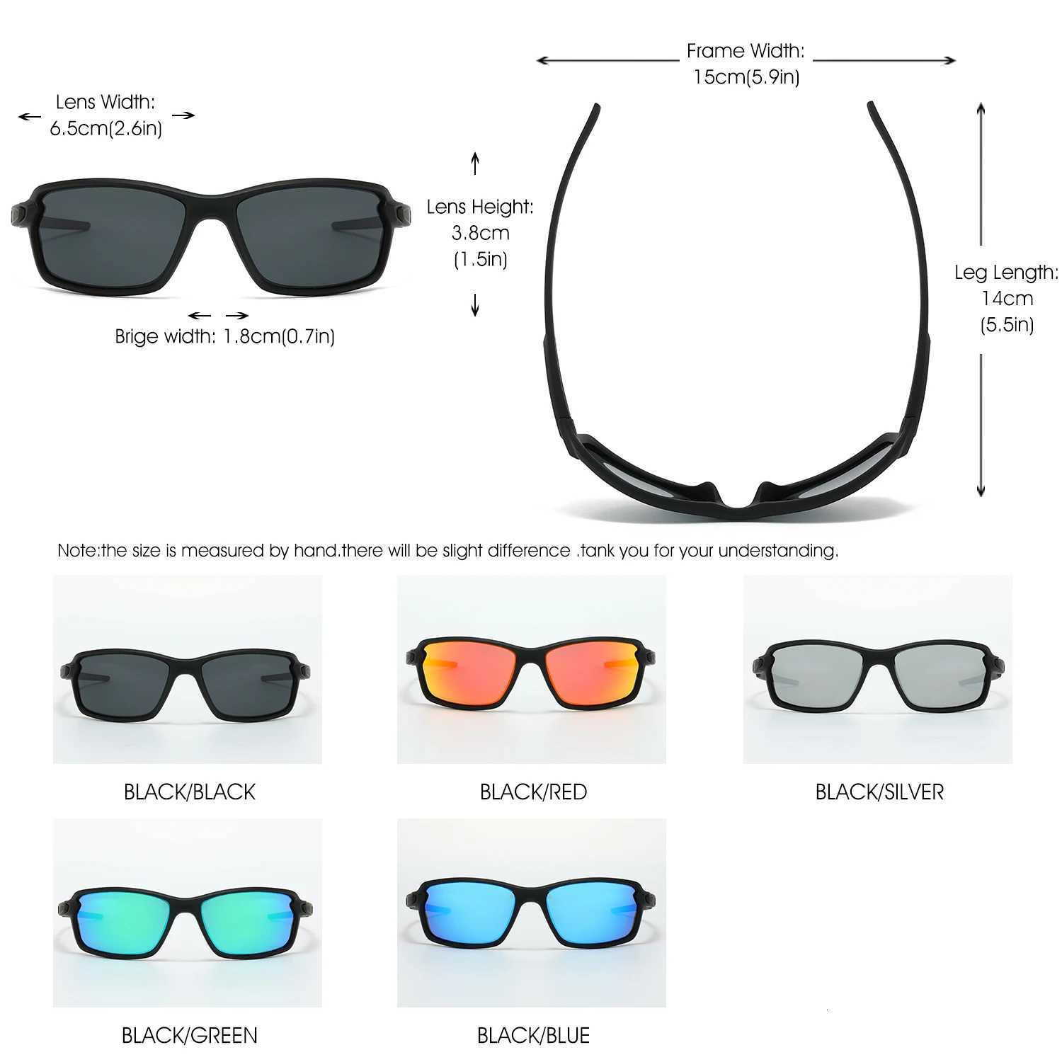 123PCS New Polarized Sports Sunglasses Square Frame Unisex Ideal for Running Driving Fishing Best Gift Choice uv400W251023