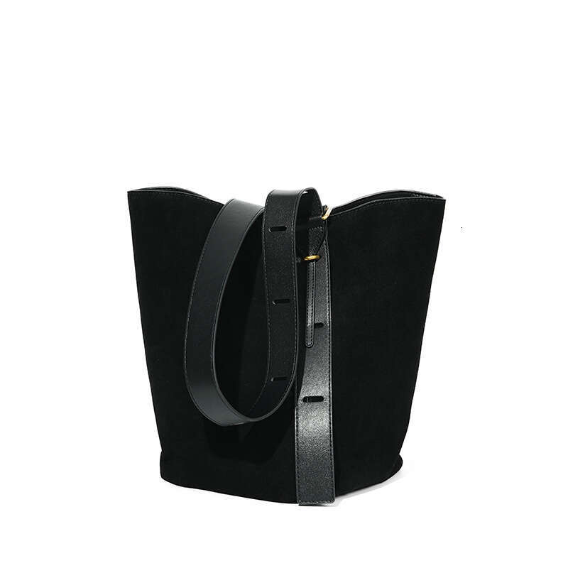 Luxury bag Autumn Winter Women Lazy Style Nubuck Leather Shoulder Crossbody Niche High end Large Capacity Suede Bucket Bag