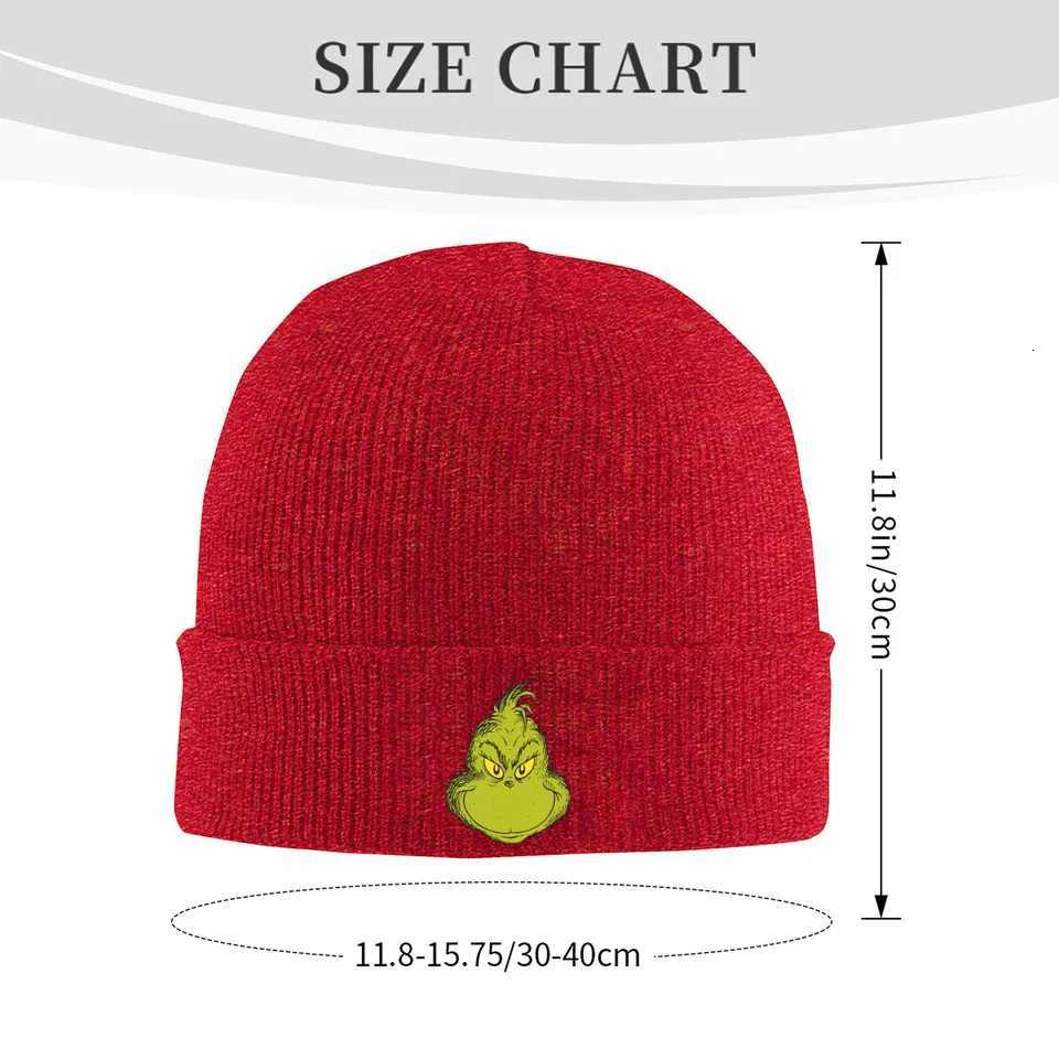 ChristmasSGreenSGrinched Knitted Hat for Women Men Beanies Autumn Winter Hat Acrylic Hip Hop CapXJ251023