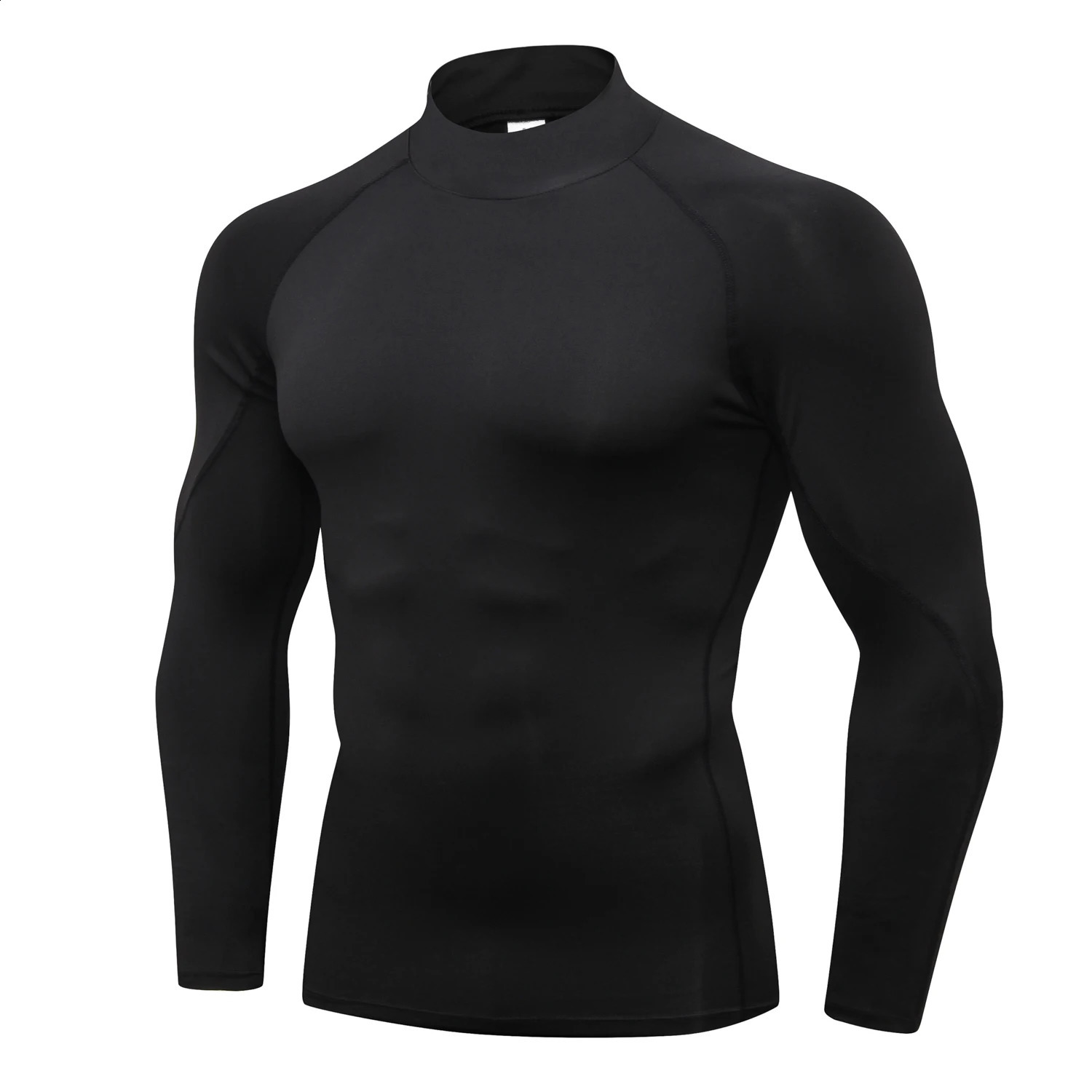 Mens Compression Shirts Long Sleeve Quick Dry Mock Turtleneck Undershirts for Men Moisture Wicking Running Athletic 251023