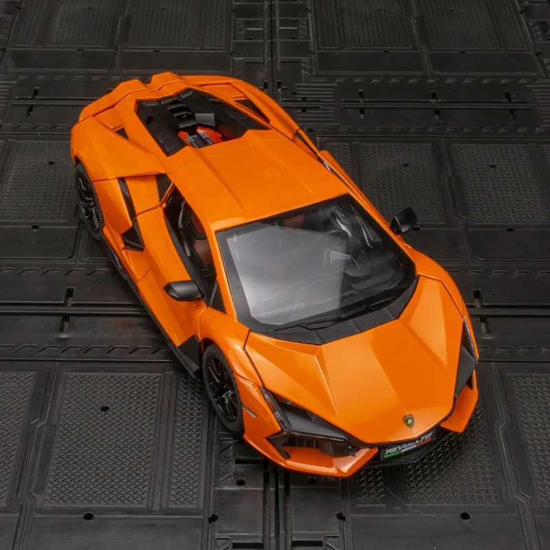 124 Lamborghini reventon alloy car model superrunning toy door can open has simulated sound and lighting functionsT251023
