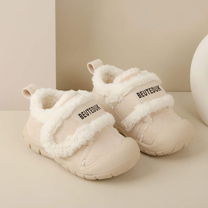 Toddler Winter Shoes Children Plush Boots Boys Girls Kids Warm Cotton Furry Shoes Cutefeet Hook Loop Sizes US6C-US13C C1168