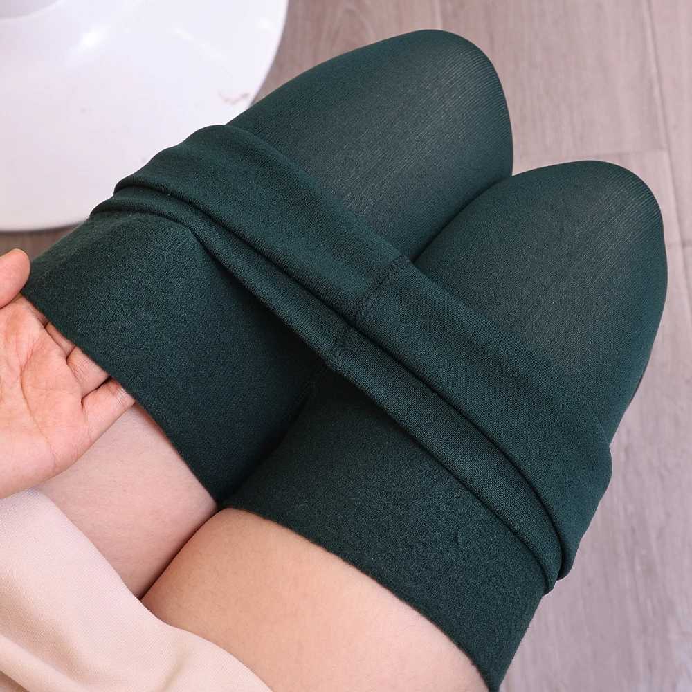 Velvet Fleece Lined Tights Women Thermal Pantyhose for Women Winter Panty Polar Skin Black Effect Stockings Womens Thermal SockT251023