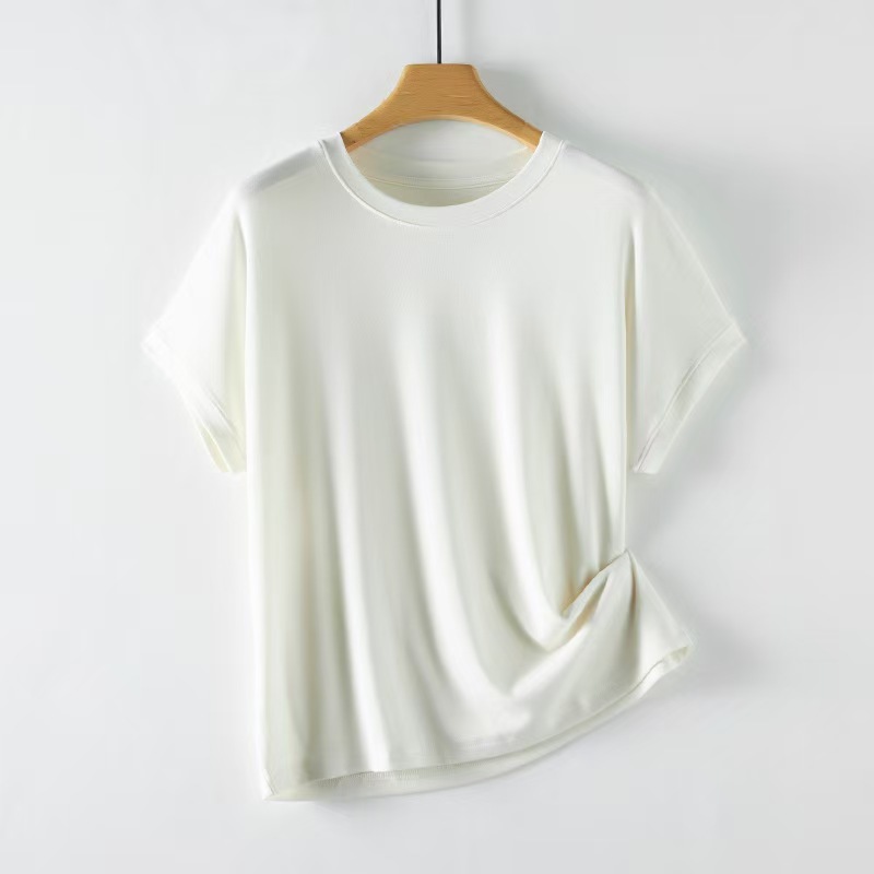 K2344 Korean style pure cotton short-sleeved T-shirt for women 2025 summer new loose slimming versatile tops for petite gentle women