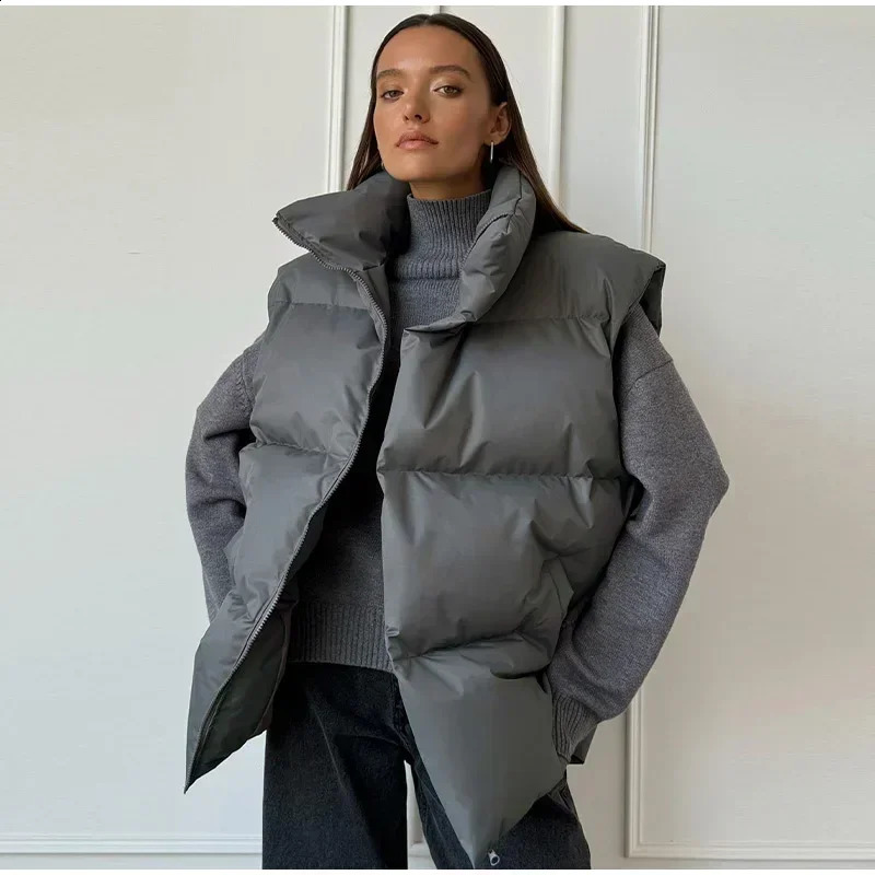 Zekye Winter Solid Color Jacket Zipup Womens Lightweight Padded Bomber Long Sleeve Coats Ladies Coat 251021