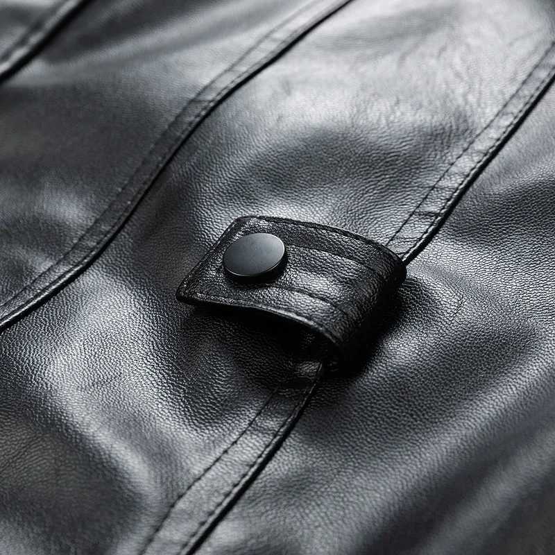 New Motorcycle Leather Jacket Men Bomber Pilot Retro Loose Pu Short Coat Fashion Casual Streetwear Multi Pocket Trend Outwear W251023