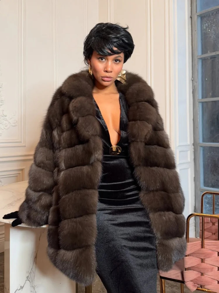 Solid Patchwork Faux Fur Coat Women Full Sleeve Lapel Loose Long Staple Plush Jacket Lady Winter Fashion Street Outwear 251021