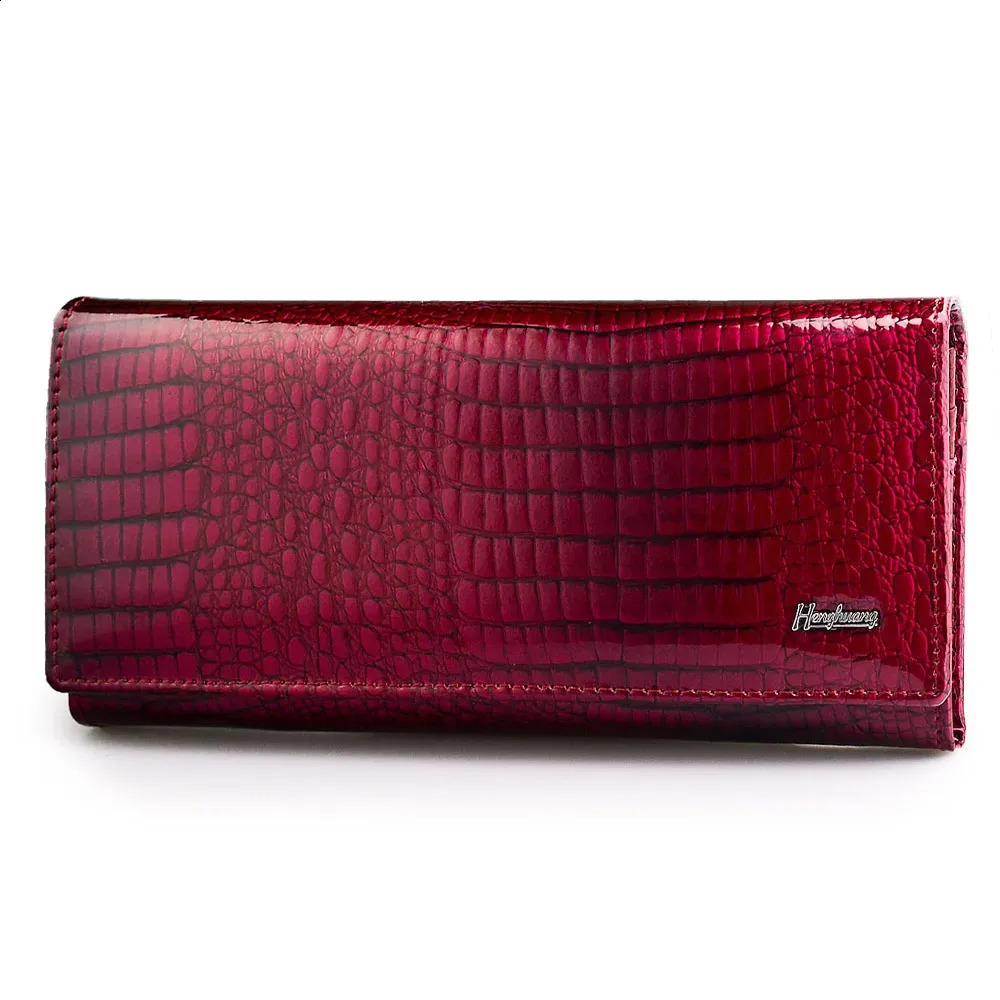 HH Alligator Womens Wallets Genuine Leather Ladies Clutch Coin Purses Hasp Patent Female Long Wallet251023