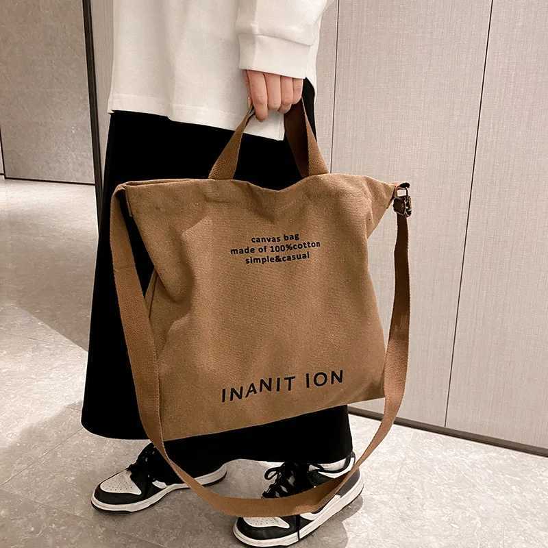 Japanese Canvas Mens and Womens Simple Crossbody Bag Wash Canvas Thick Handbag Large Capacity Arts Students Package SatchelL251023