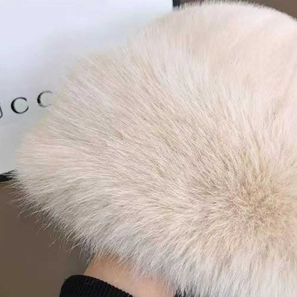Casual Warm Cap Faux Fur Mink Hat Korean Style Bucket Hat Plush Basin Cap Solid Color Solid Beanie WinterXJ251023