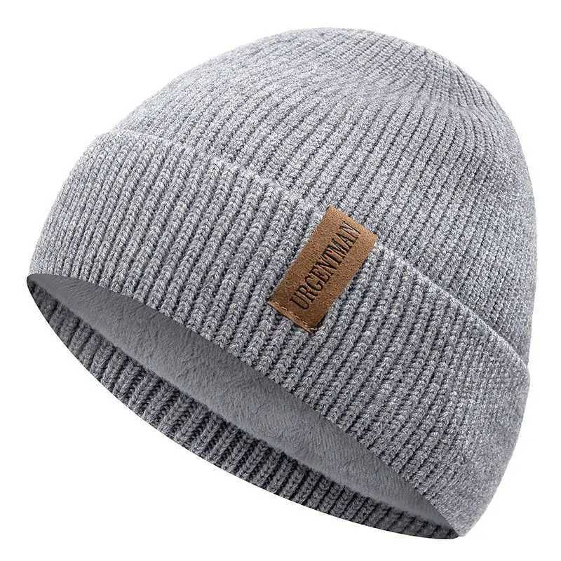 New Unisex Winter Hat Add Fece Warm Stylish Soft Beanie Hat For Men Wen Outdoor Thicken Ski Sports Knitted HatW251023