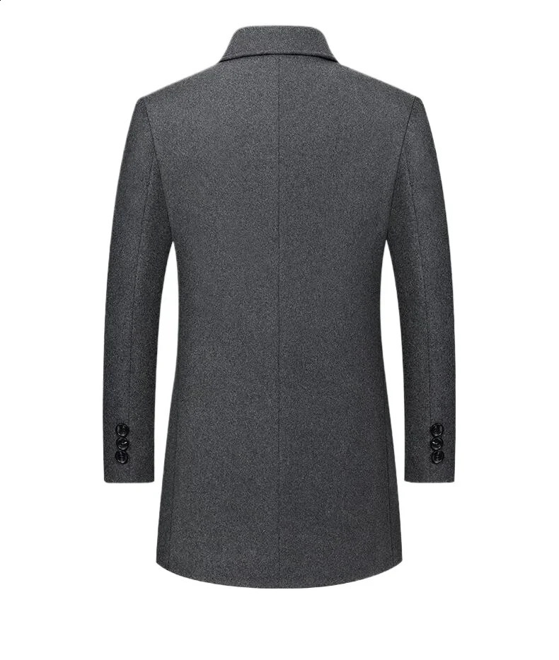 Men Woolen Lapel Business Casual Trench Coats Man Winter Long Jackets Overcoats Male Cashmere Blends 5 251023
