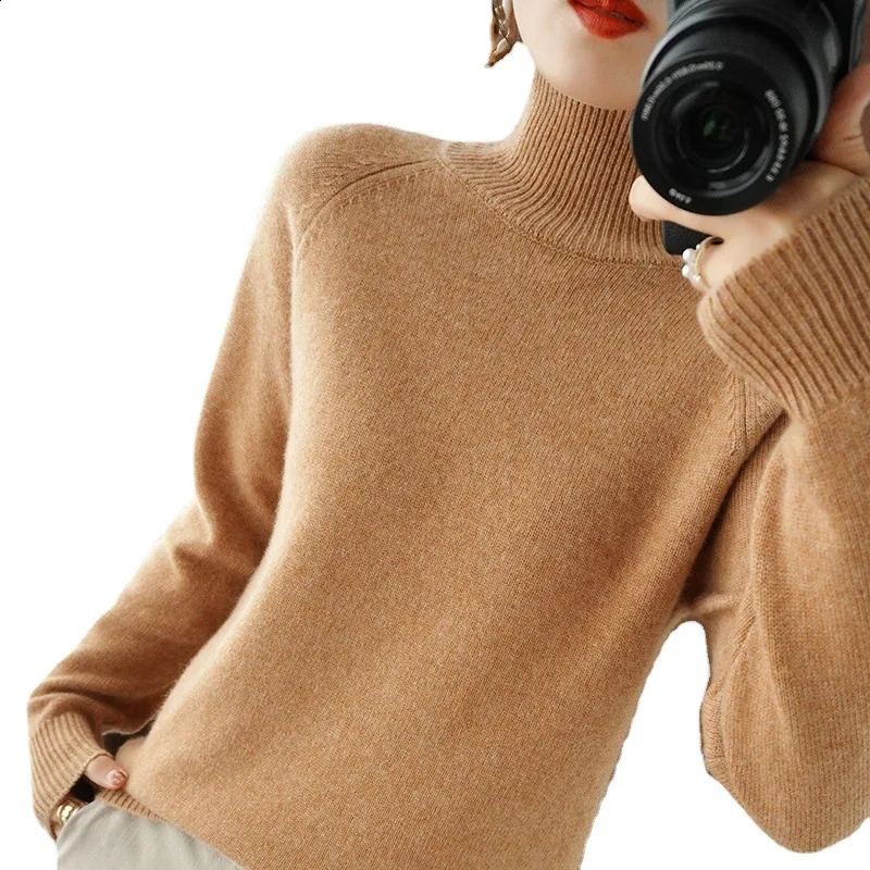 Casual Autumn Winter Women Sweaters Turtleneck Long Sleeve Thick Warm Pullovers Fashion Korean Knitwears Basic Jumpers 2025 251027