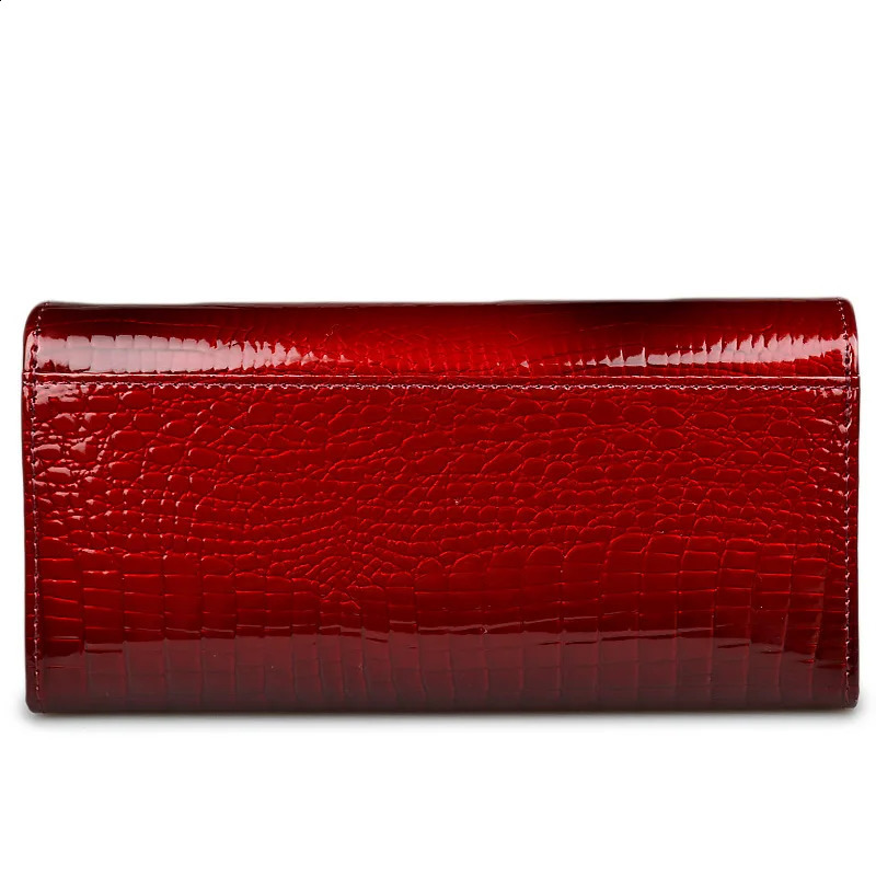 HH Alligator Womens Wallets Genuine Leather Ladies Clutch Coin Purses Hasp Patent Female Long Wallet251023