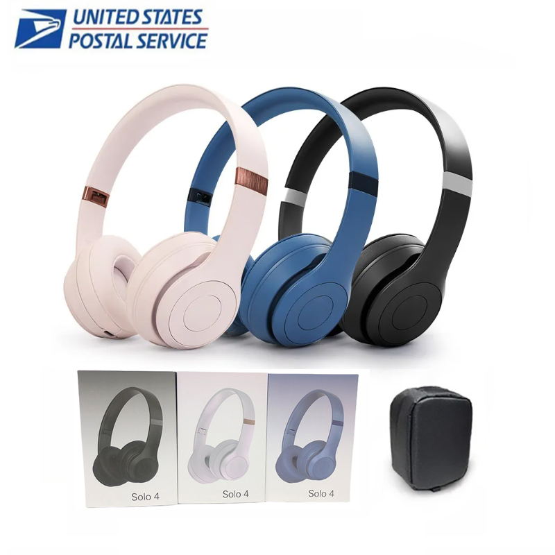 wireless headphones solo 4 Over-Ear bluetooth headphones HiFi Stereo Sound Playtime Foldable Design travel work sports headset compatible earphones