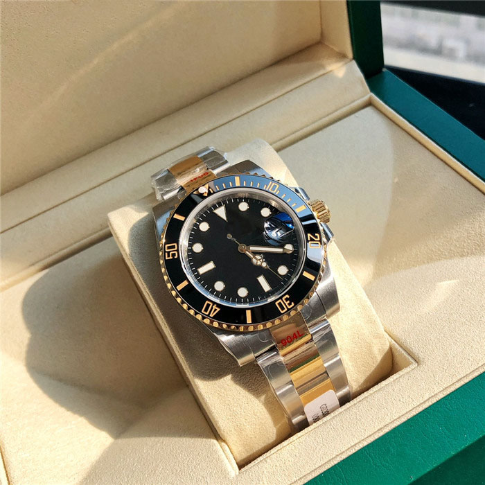 New 41mm Men's Watches V9 Sub Date 41mm 18k Yellow Gold & Steel Bla Watch 126613LN Automatic Watch movement Automatic Waterproof sapphire MEN Wristwatch