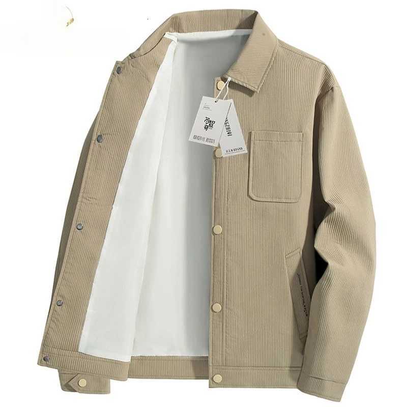 Autumn and Winter Coats Mens New Style Mens Clothing Striped Business Casual Jacket Versatile Simple Trendy Workwear Jacket W251023
