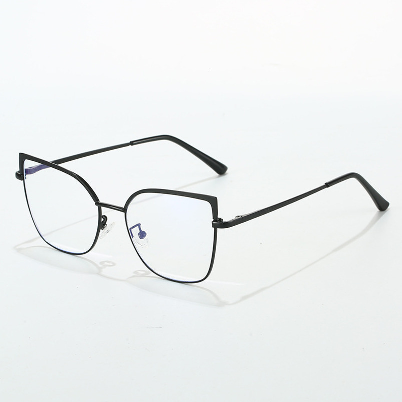 2025 Cat Eye for Women Bare Face Artifact Ins Style Fashion High-end Personality Blue Light Blocking Glasses Metal Frame