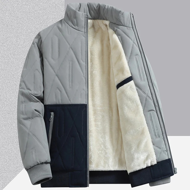 Mens Jacket Stand Collar mens Parka Winter down jacket fleece Warm Jackets men business leisure coat baseball coats 2569 251023
