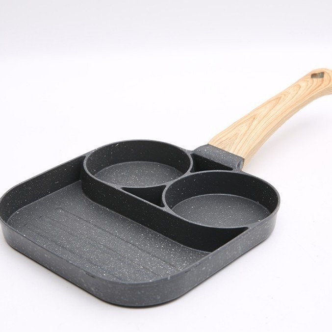 Eggs Alloy Breakfast Mcmuffin Egg Making Pan with Heat-Resistant Handle Compatible with Gas Stove and Induction Cooktop