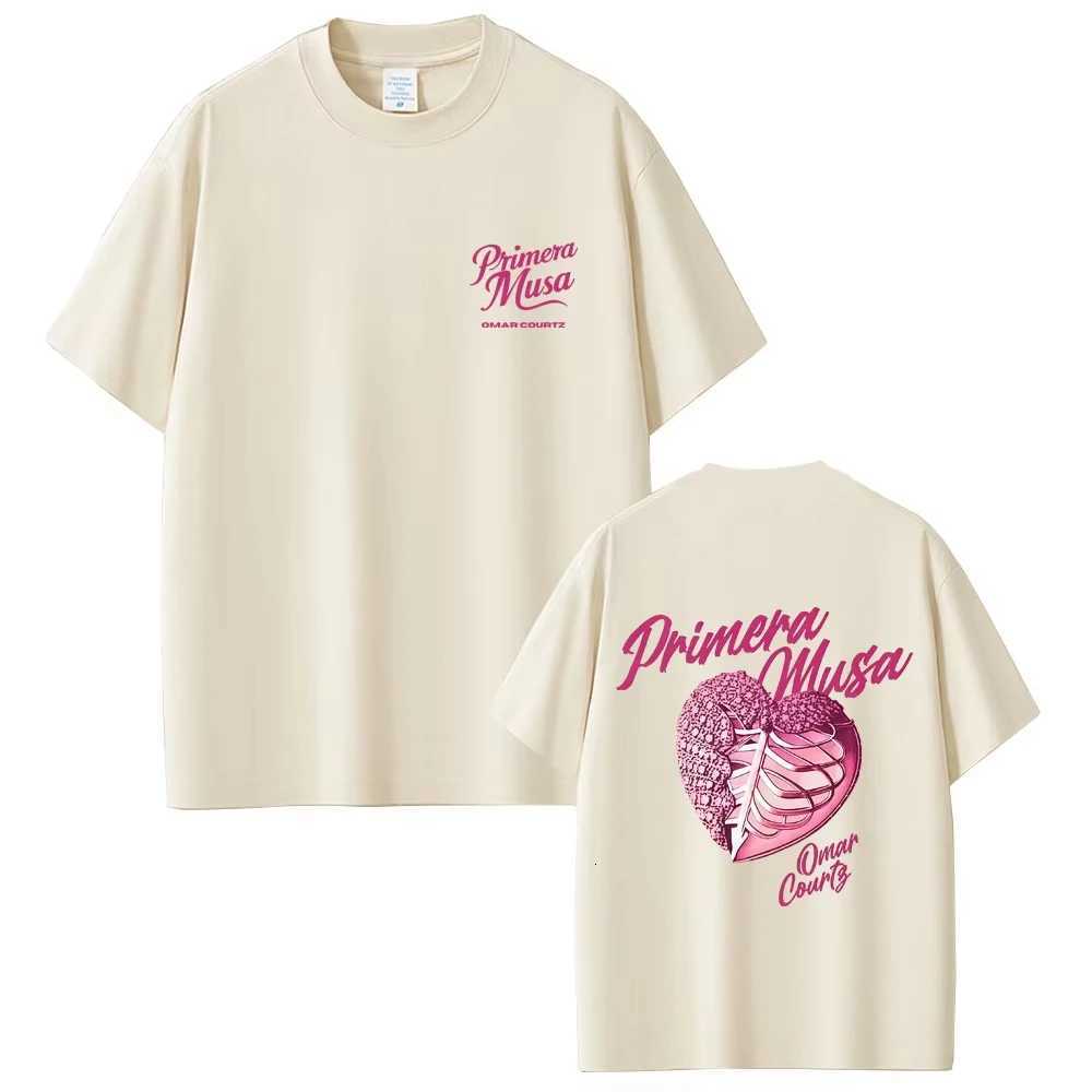 Rapper Omar Courtz Primera Musa Heart T Shirts Mens Women Hip Hop Fashion Pop Music Streetwear Male Vintage Oversized TshirtsXJ251023