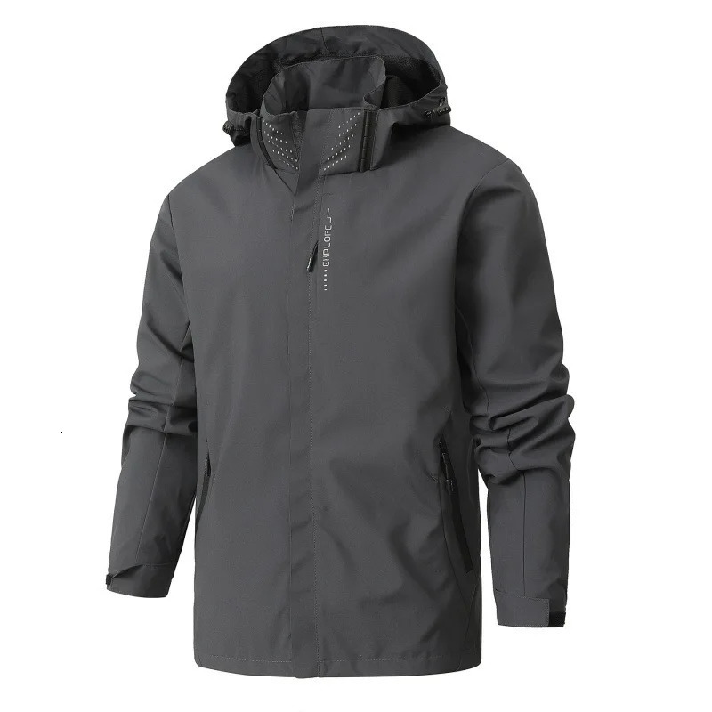 Spring Autumn Hiking Waterproof Jacket Man Loose Detachable Hooded Breathable Mountaineering Coat Outdoor Windproof 251017