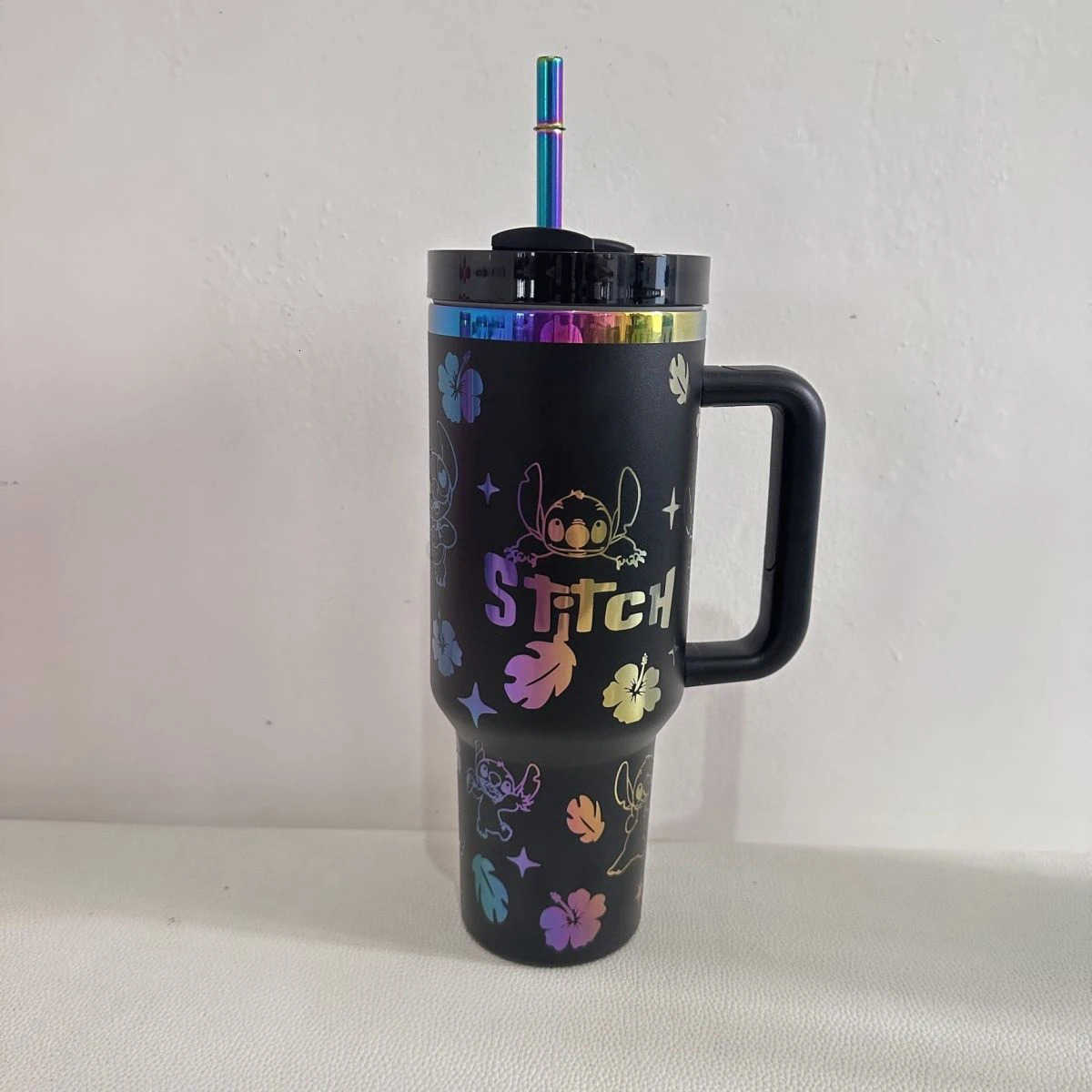 Disney Stitch Thermos Mug 40oz Large Capacity Vacuum Insulated Tumbler Cartoon Stainless Steel Straw Bottle Portable Thermal CupXJ251023 - view 5