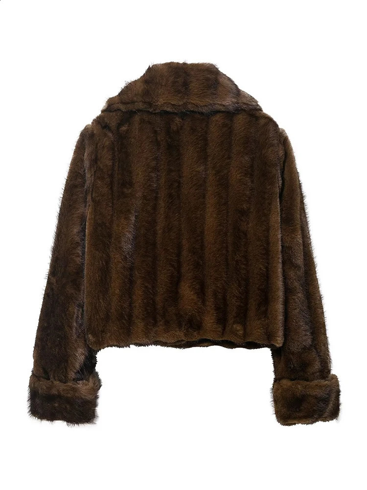 Women Fur Sets Autumn Winter Fashion Zipper Jacket Short Skirts TwoPiece Set Elegant Hight Street Suit 251022