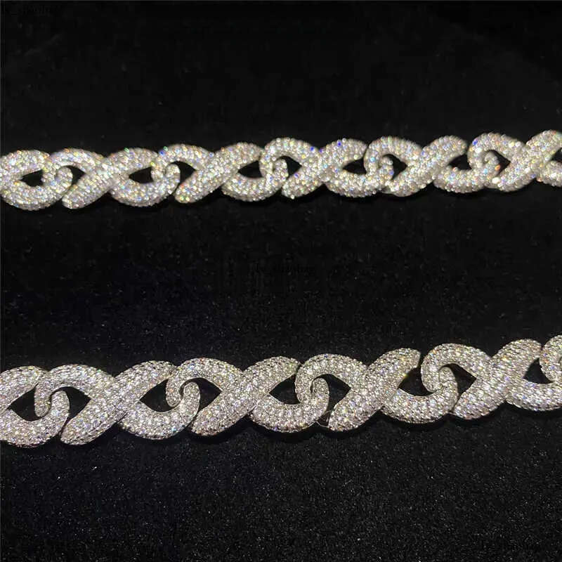 GRA Moissanite k Full Iced Out Classic Box Clasp Fine Hip Hop Men Jewelry Cuban Necklace Bg Dia Chain