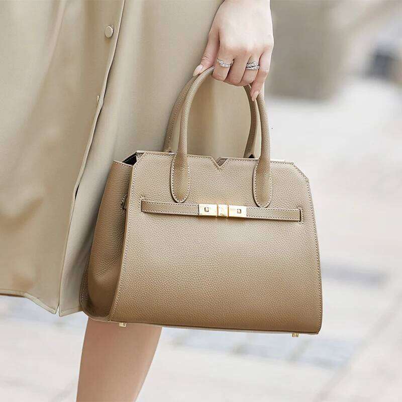 Hot Seller ZOOLER Quality Handmade 100% Genuine Leather Women Handbag Luxurious Tote Shoulder Bags Female Business Use#YC368